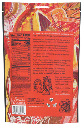 Stellar Braids Sweet Sparky crunch closeup highlights crisp pretzel texture.