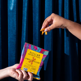 STELLAR SNACKS Non-GMO, vegan, kosher pretzels with sustainable ingredients.