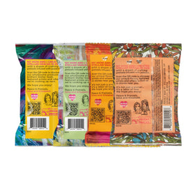 STELLAR SNACKS Mini Pretzel Braids variety pack back view, showing packaging and portions.