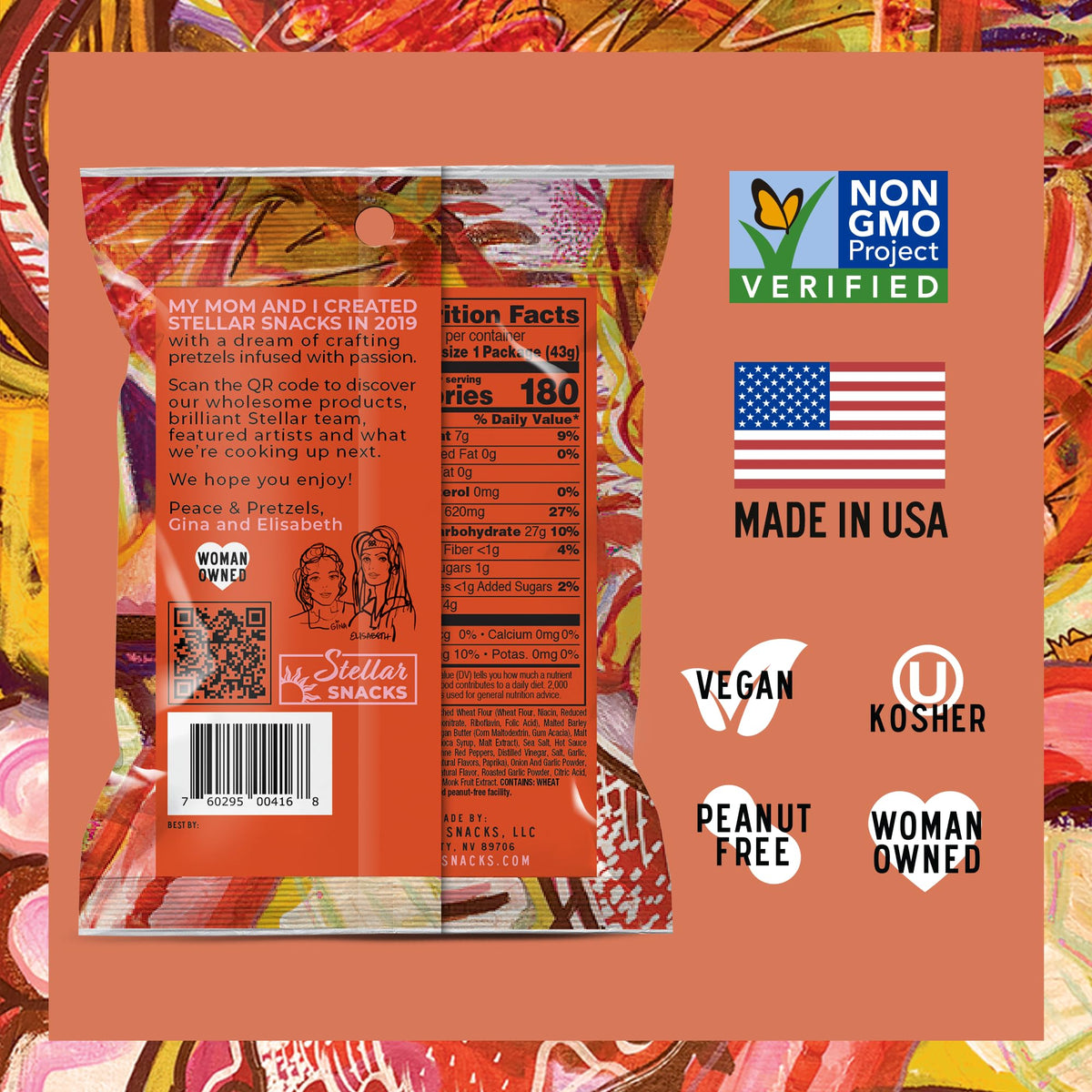 Stellar Snacks vegan-friendly pretzel braids, ideal for kosher and non-GMO snacking.
