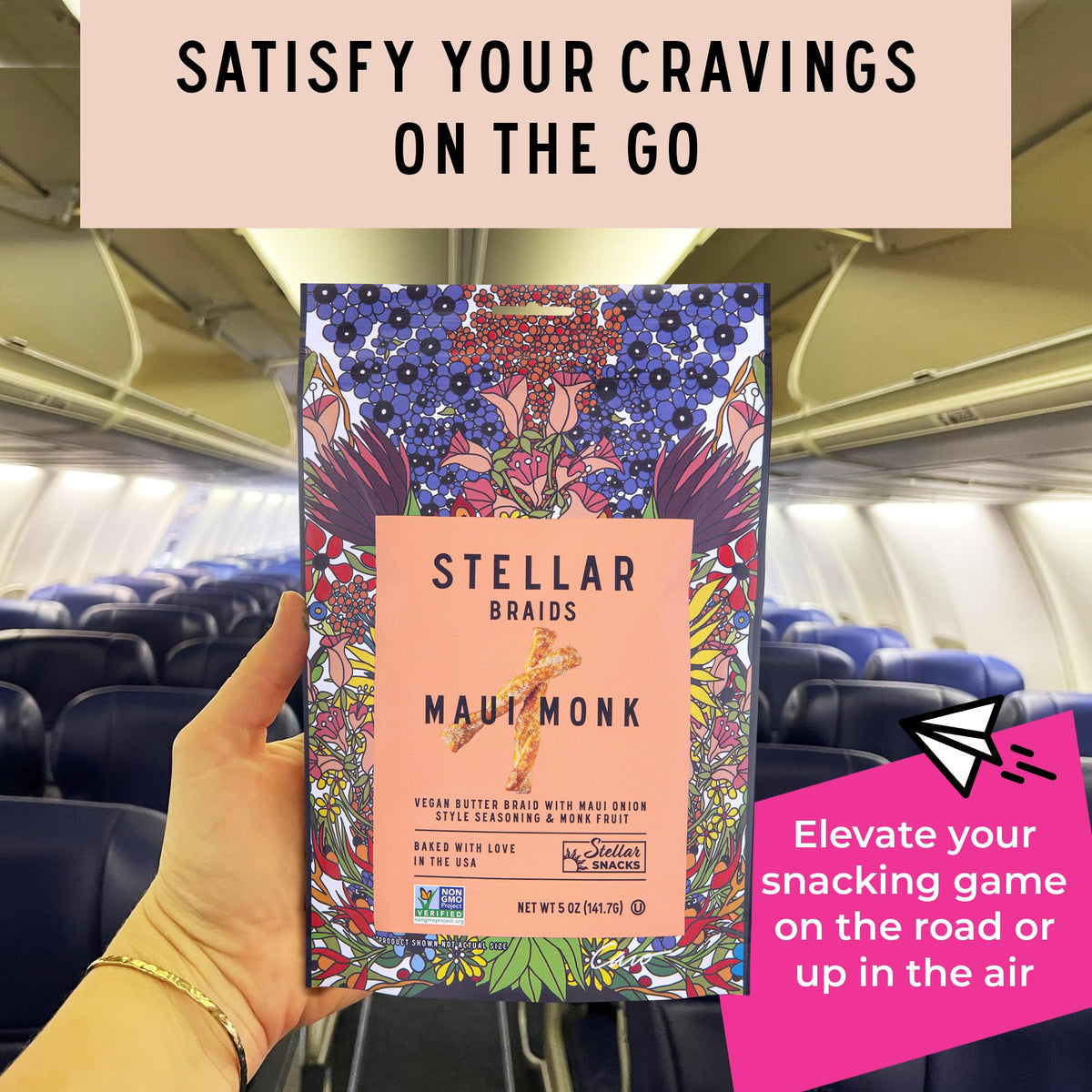Sustainable packaging by Stellar Snacks for responsible snacking.