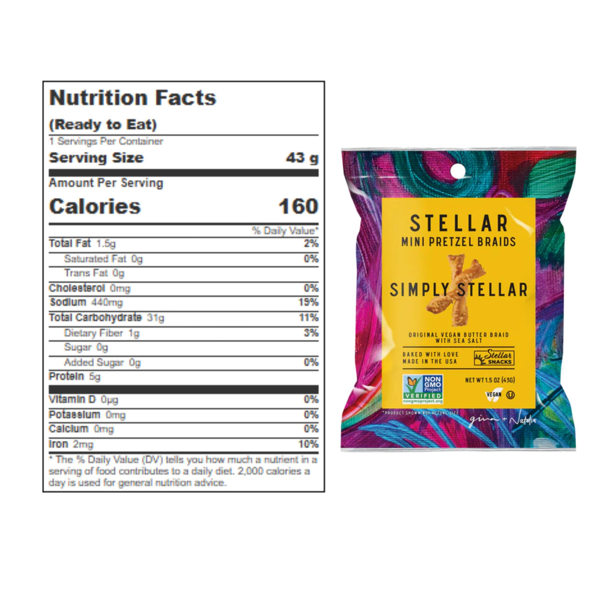 STELLAR SNACKS Portable snack bags ideal for travel, work, or school.