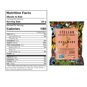STELLAR SNACKS Gourmet pretzels baked from scratch in the US with vegan butter.