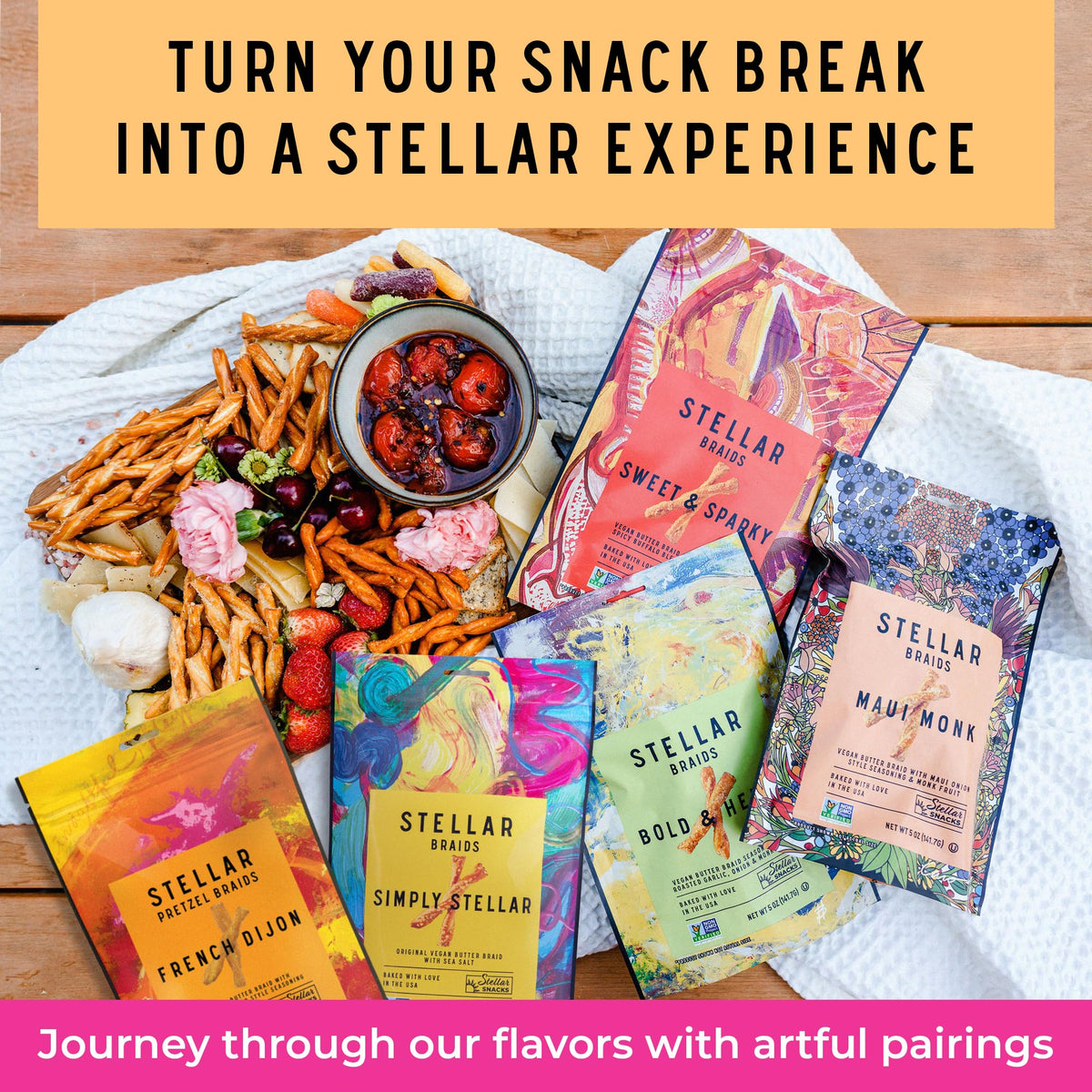 STELLAR SNACKS Cinnamon Dolce certified Kosher and Non-GMO