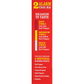 Step-by-step chili kit instructions for quick prep.