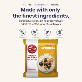 Step One Foods Anytime Sprinkle cranberries closeup hints natural sweetness.