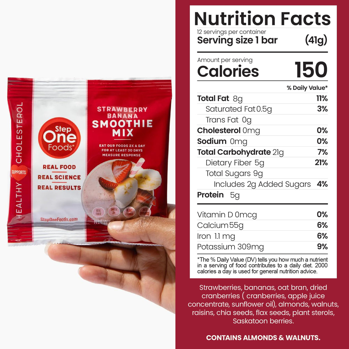 Gluten-free vegan label visible on Step One packaging.