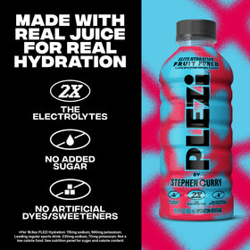 Steph Curry branded Plezi bottle on court illustrating premium hydration