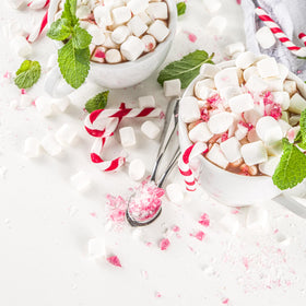 Stephen's Candy Cane Hot Cocoa ready to serve, pour over and enjoy peppermint aroma.