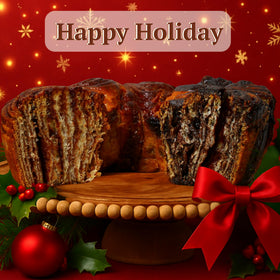 Stern’s Bakery artisan babka cinnamon swirl, pairs well with coffee or tea