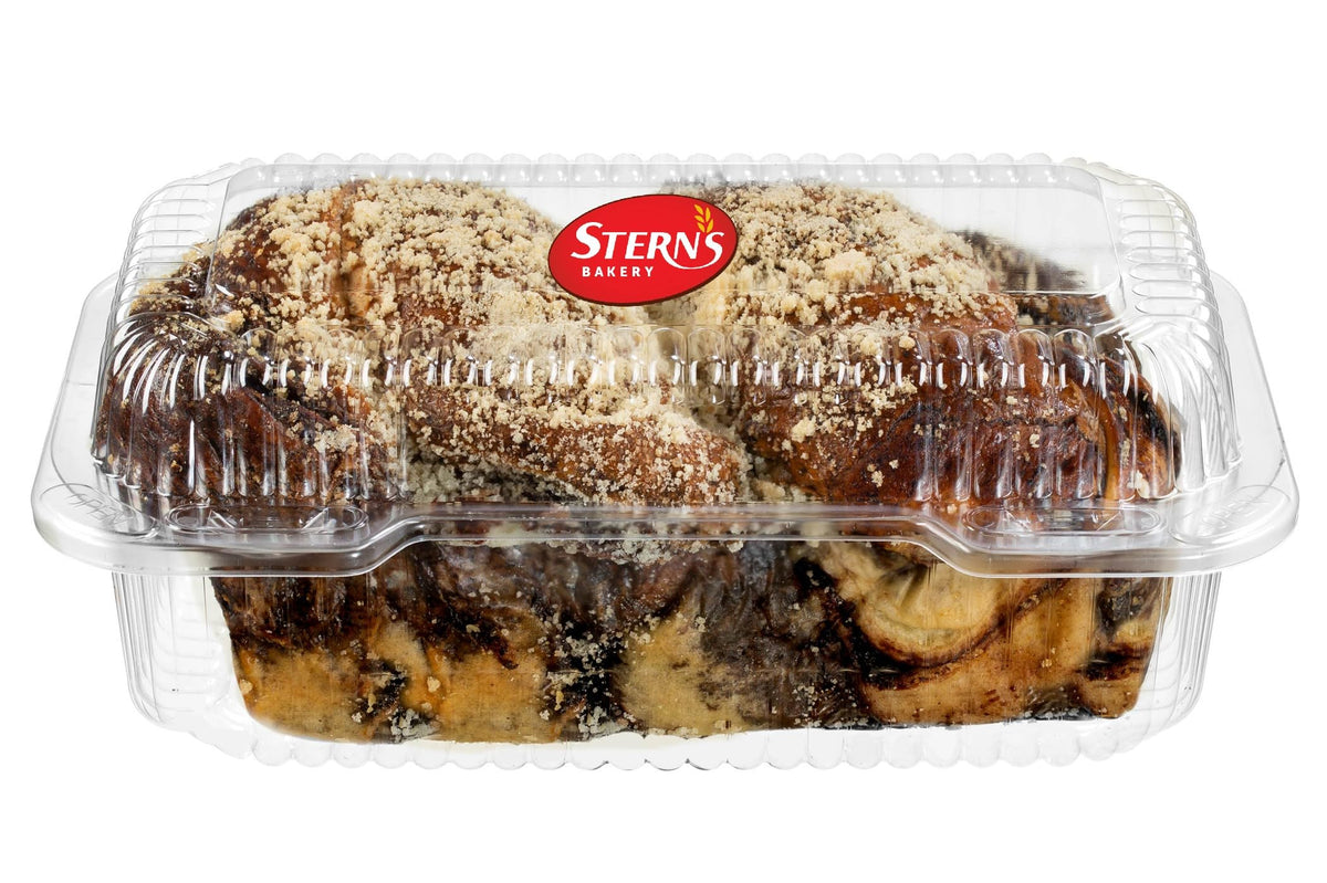 Stern’s Bakery Chocolate Babka Bread – whole loaf, ideal for sharing with family.
