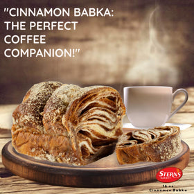 Stern's Bakery Cinnamon Babka Loaf Whole moist and sliceable for sharing