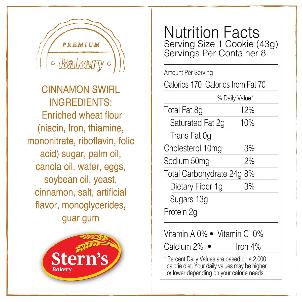 Stern's Bakery Cinnamon Buns travel-friendly snack option.