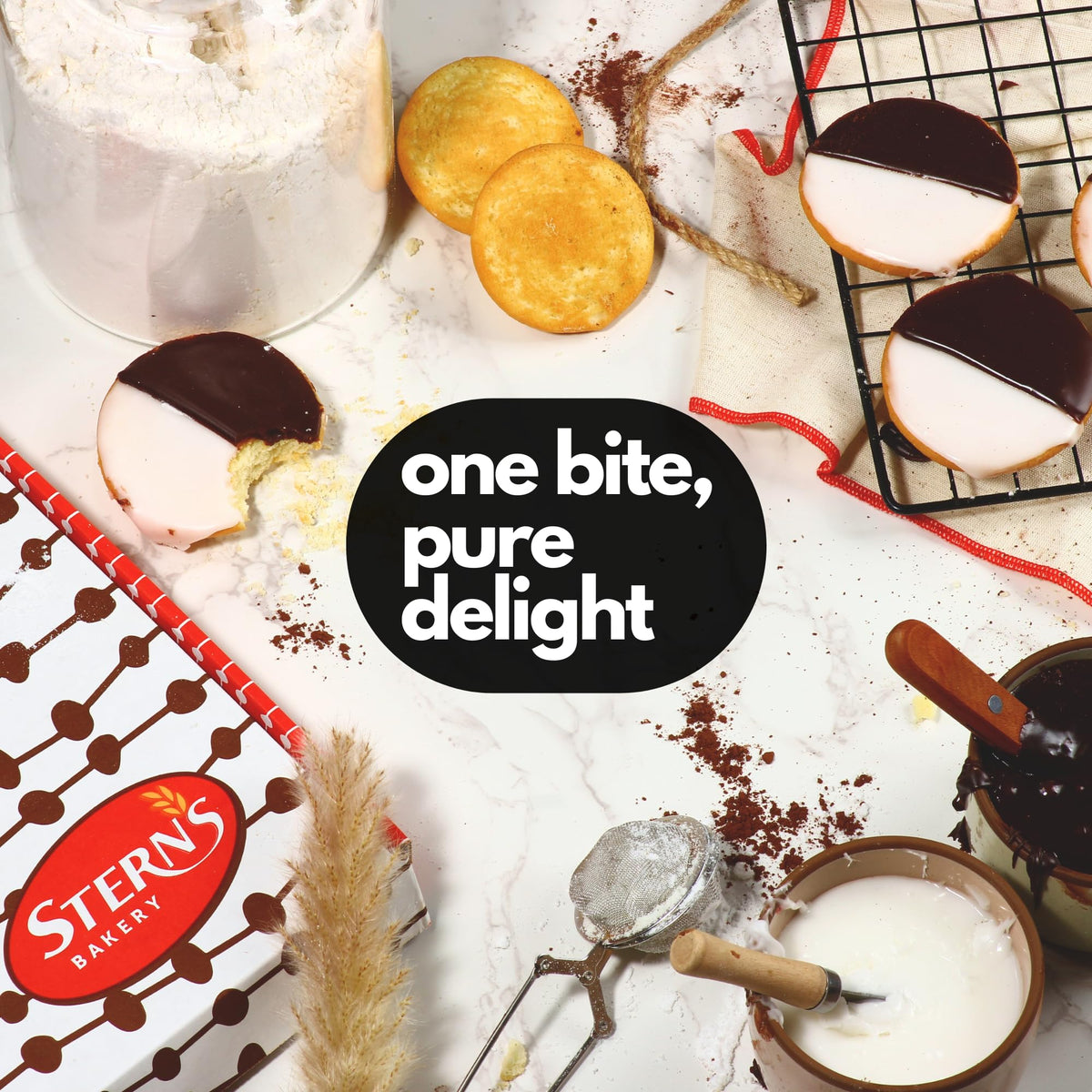 Gift-ready cookie box from Stern's Bakery perfect for celebrations