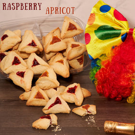 Gift twin-pack dessert basket featuring Stern's Bakery hamentaschen, ideal for Purim gifting.