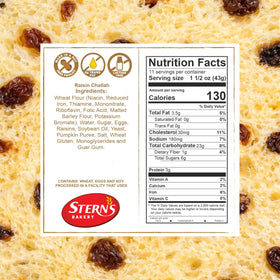 Stern's Bakery hand-packed challah bag helps preserve freshness.