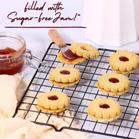 Stern's Bakery kosher-certified linzer cookies produced in a nut-free facility.