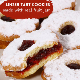 Stern's Bakery Linzer cookies – nut-free, kosher certified for inclusive snacking.