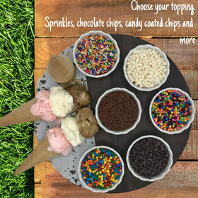 Sterns Bakery Rainbow Chips used on cake pops for playful party treats.