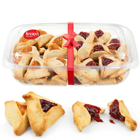 Stern's Bakery shortbread hamentaschen apricot raspberry triangles, premium gift-ready treats.