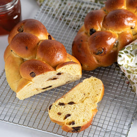 Stern's Bakery two braided challah per pack ideal for festive gatherings.