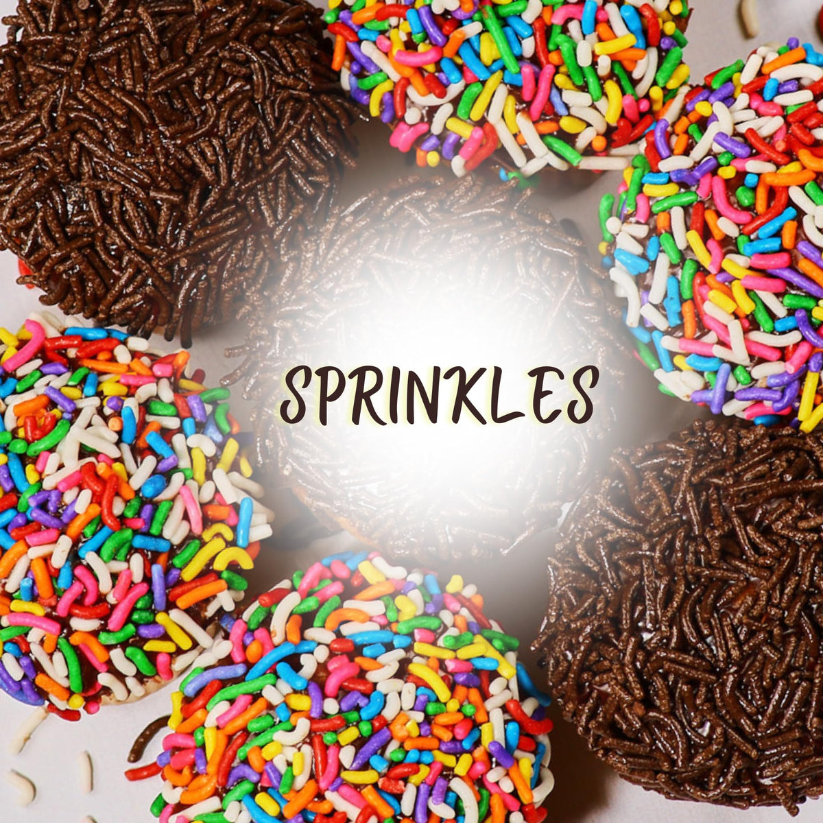 Sterns Bakery colorful sprinkles topping provides a festive look and texture