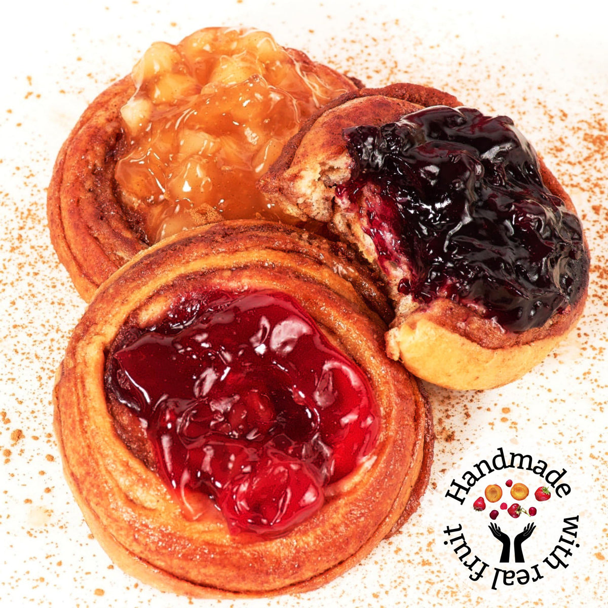 Kosher-certified Stern's Bakery fruit Danish for mindful gifting.