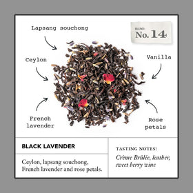 Steven Smith Teamaker Black Lavender No.14 cup steep releasing lavender aroma.