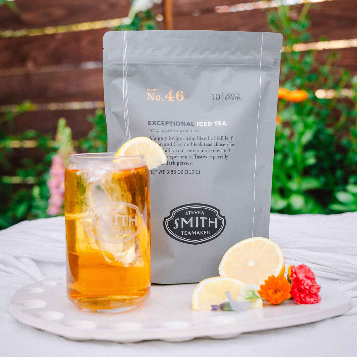 Steven Smith Teamaker No. 46 tea bags close-up for flavorful brew.
