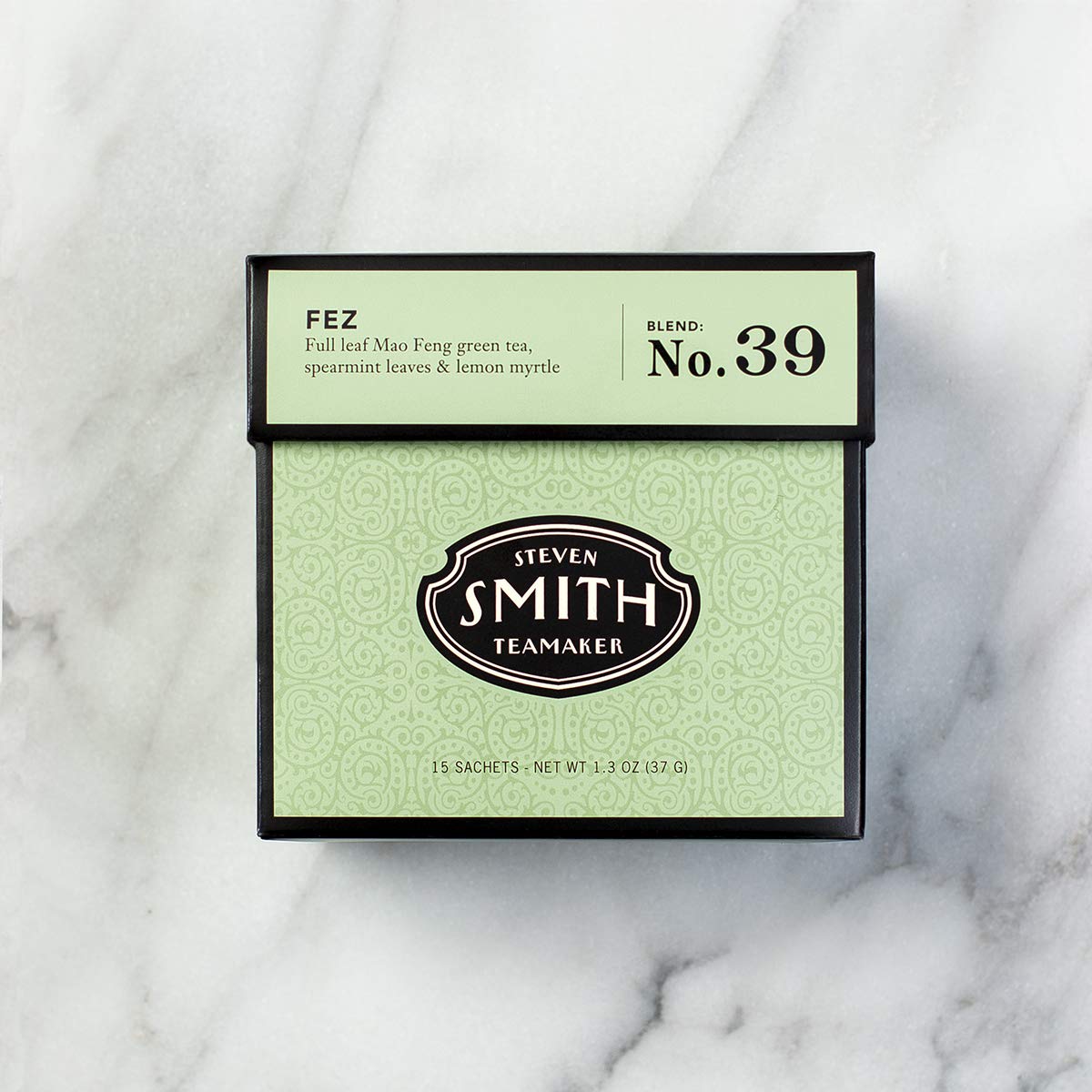 Steven Smith Teamaker Fez Blend No. 39 full-leaf sachet design for richer flavor