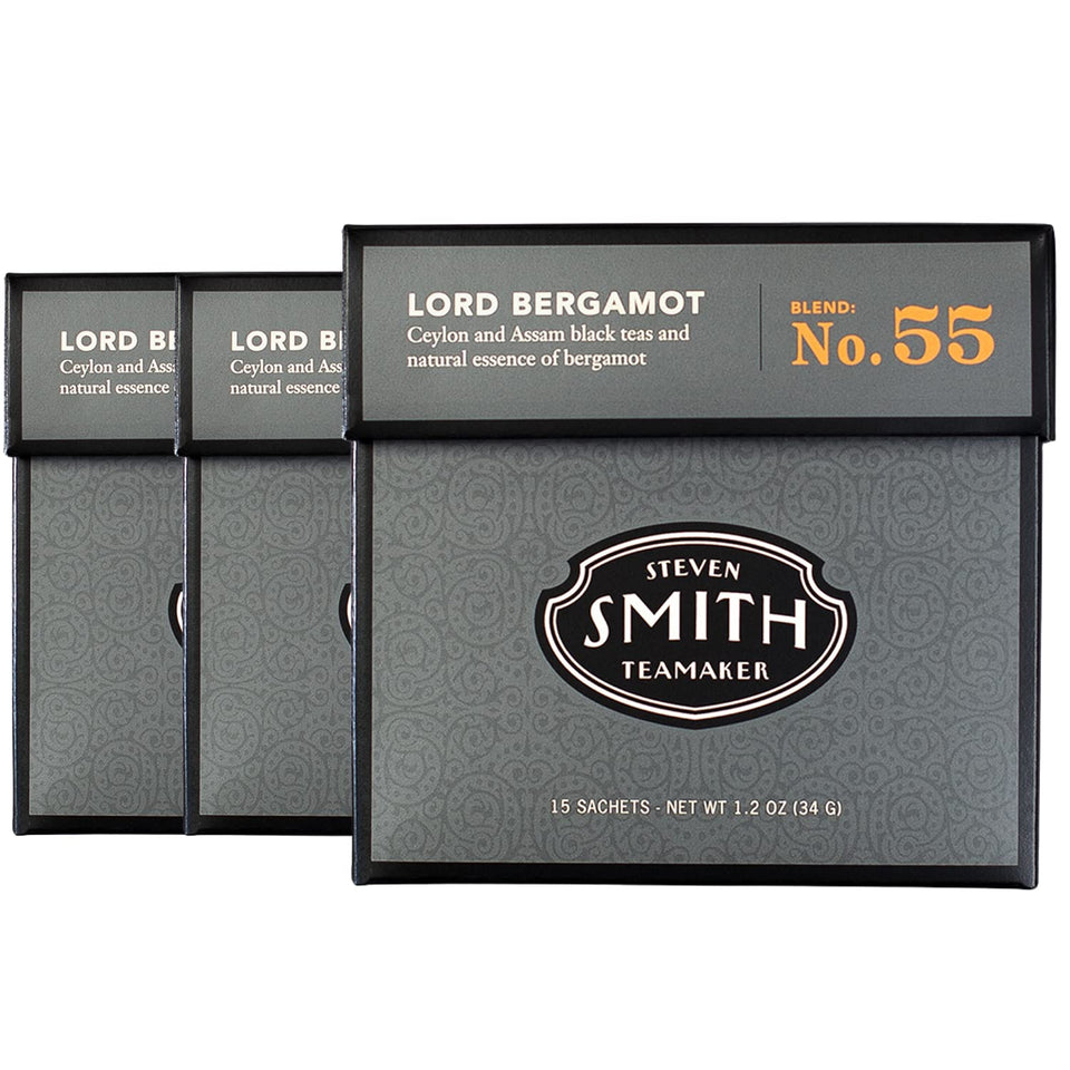 Steven Smith Teamaker Lord Bergamot Earl Grey tea, 1.2 oz pack, aromatic and bold.