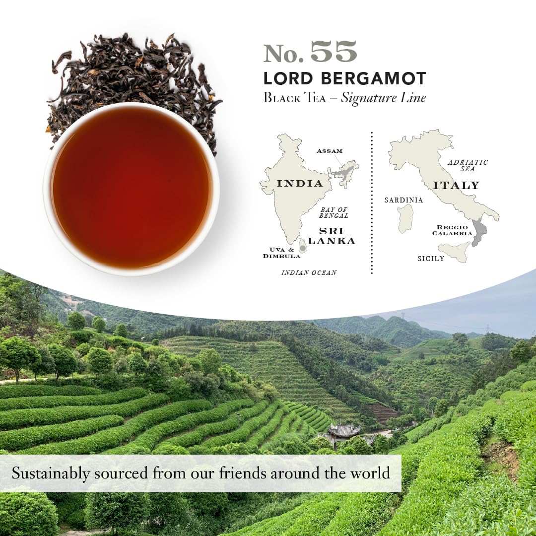 Steven Smith Teamaker Lord Bergamot No. 55 leaves close-up highlights full leaf quality.