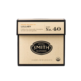 Steven Smith Teamaker Lullaby No. 40 tea bag closeup for a calming evening ritual
