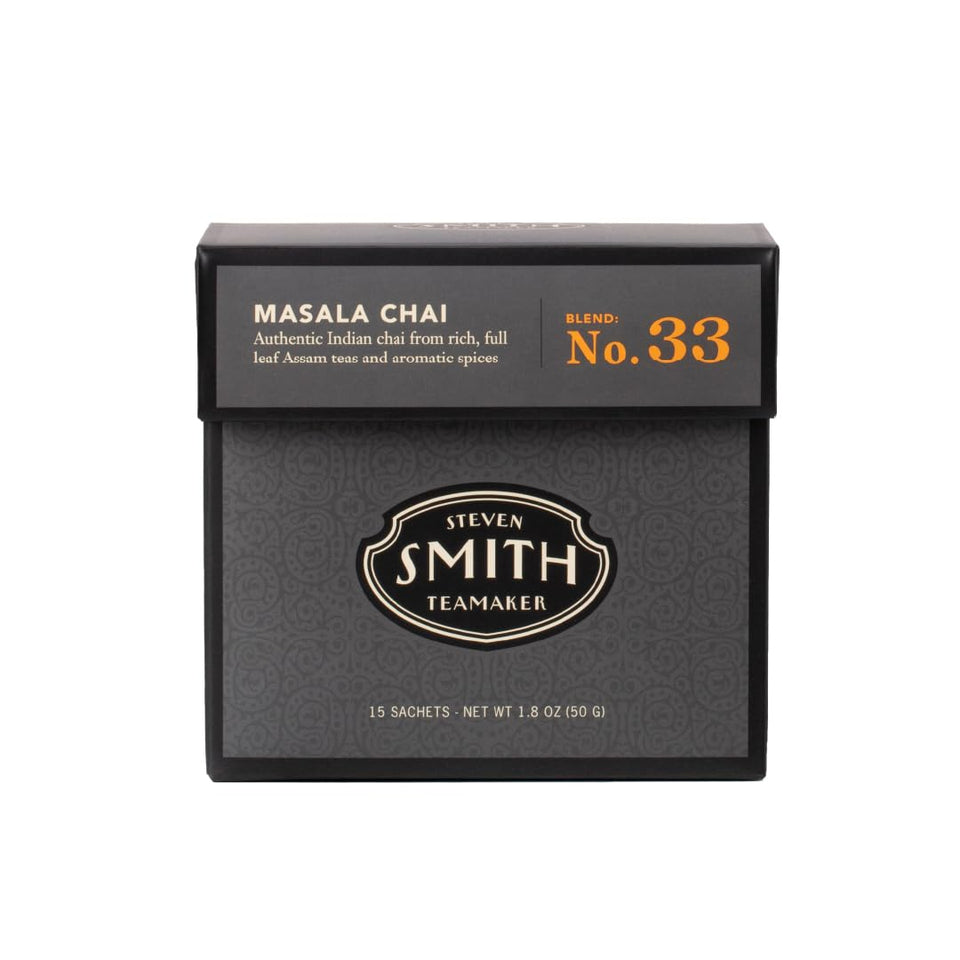 Steven Smith Teamaker Masala Chai No. 33 tea bags ready for a bold morning brew