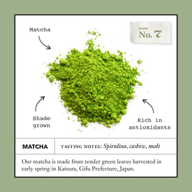 Steven Smith Teamaker Matcha No. 7 powder showing bright color and aroma.