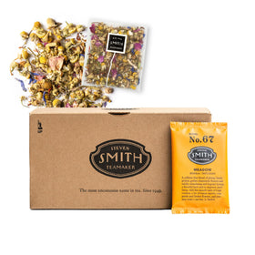 Steven Smith Teamaker Meadow No. 67 tea bag sachet, caffeine-free blend ideal for evening rituals.