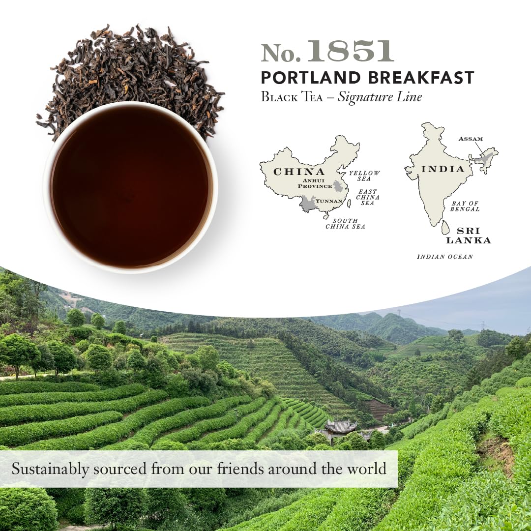 Steven Smith Teamaker Portland Breakfast cup steeped, delivering bold flavor with leather and peat notes.