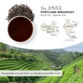 Steven Smith Teamaker Portland Breakfast cup steeped, delivering bold flavor with leather and peat notes.