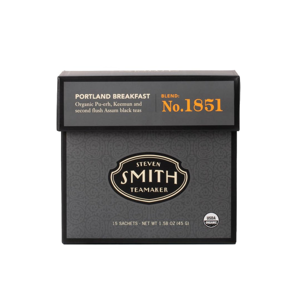 Steven Smith Teamaker Portland Breakfast tea sachet packaging, ready for a bold morning brew.