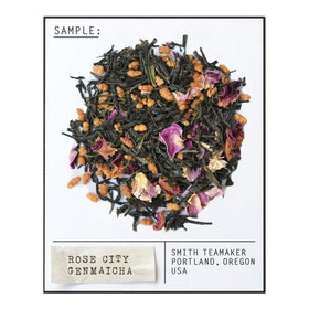 Steven Smith Teamaker Rose City Genmaicha sencha base with grassy brightness.