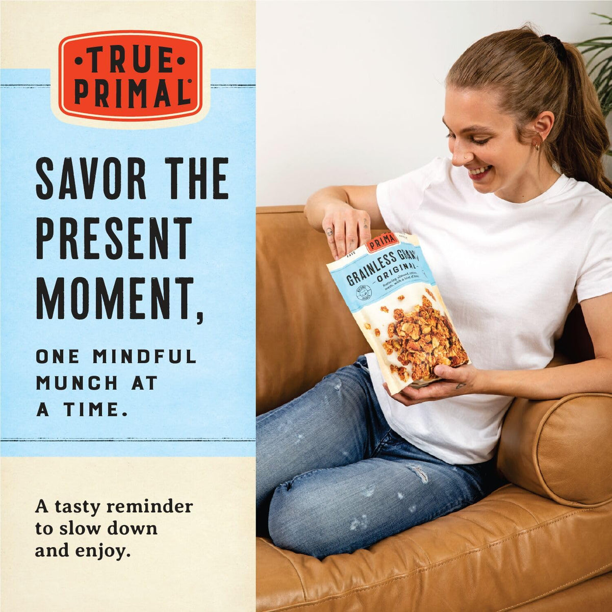 Steve's PaleoGoods True Primal Granola Original with honey highlights natural sweetness
