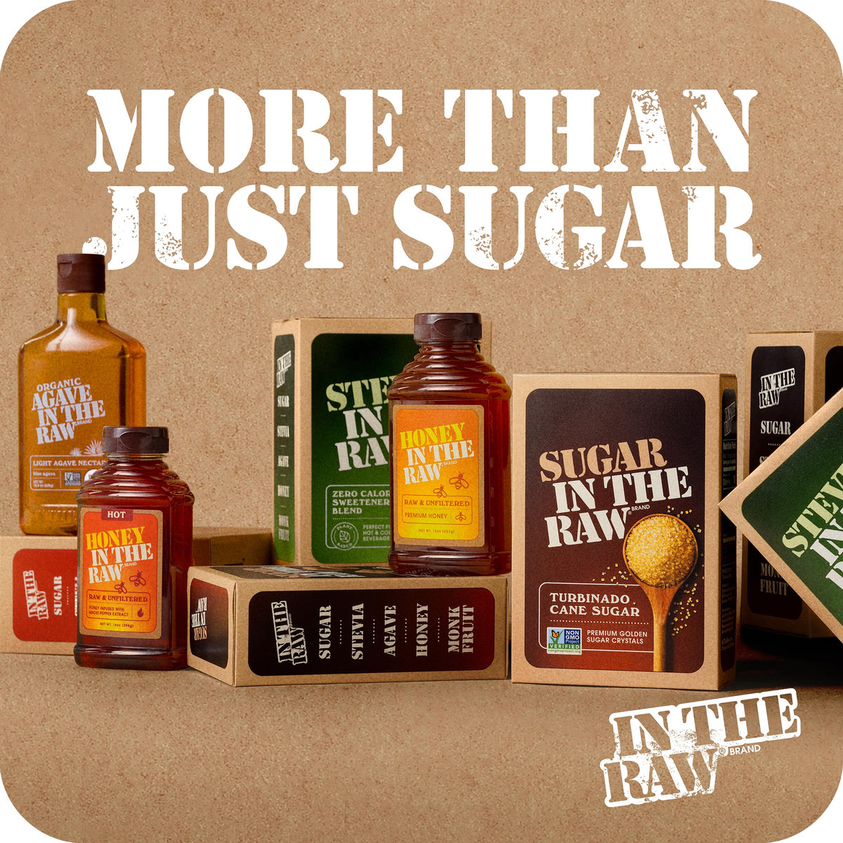 Stevia In The Raw label and packaging, vegan and gluten-free option.