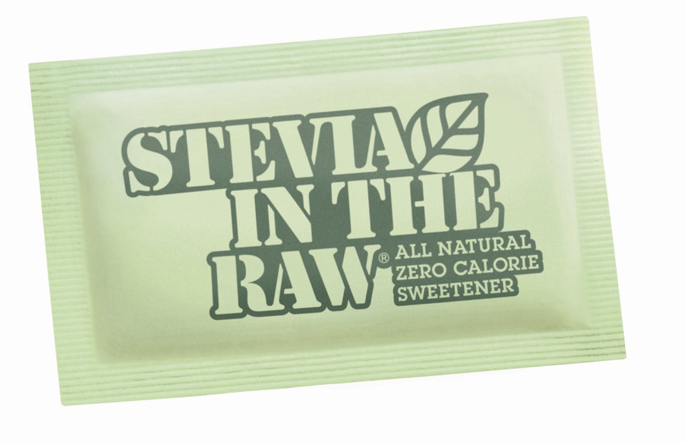 Stevia in the Raw sweetener packets for coffee and tea, sugar-free sweetness.