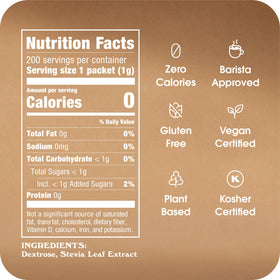 Stevia In The Raw tea glass, add flavor to hot or cold beverages.