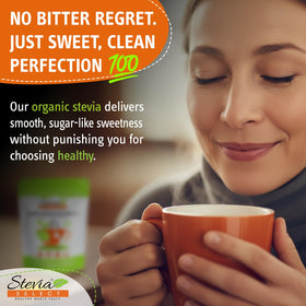 Stevia Select organic stevia powder packaging shows no additives.