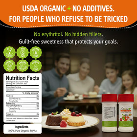 Stevia Select scoop included for precise, tiny servings