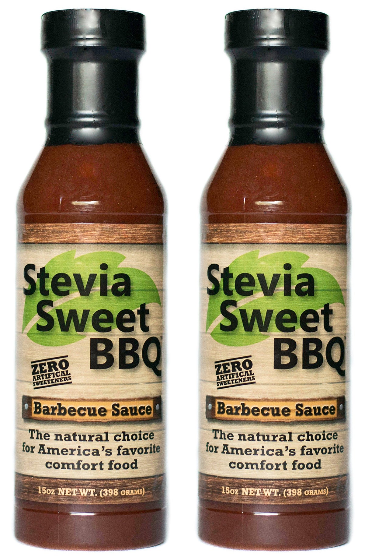 Stevia Sweet BBQ bottle pour shows a low-sugar glaze ideal for finishing dishes