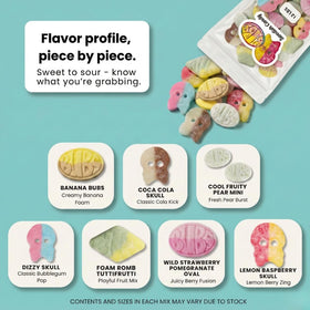 STEYDA foam candies show soft, springy texture and playful shapes.