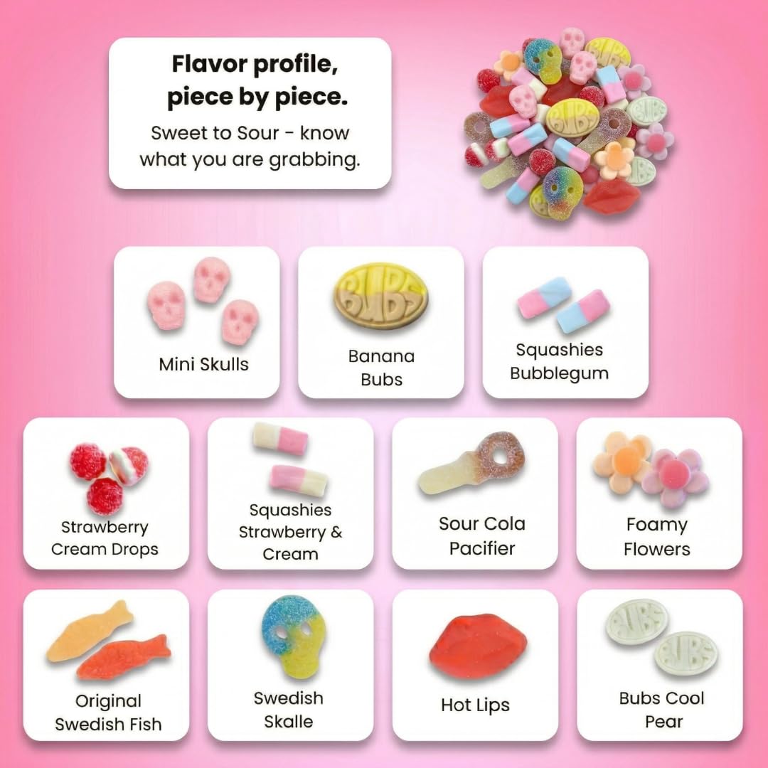 STEYDA Squashies Strawberry & Cream close-up, soft chews.