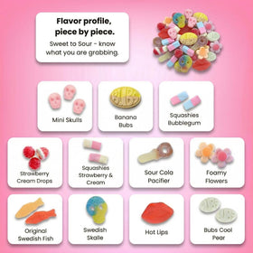 STEYDA Squashies Strawberry & Cream close-up, soft chews.